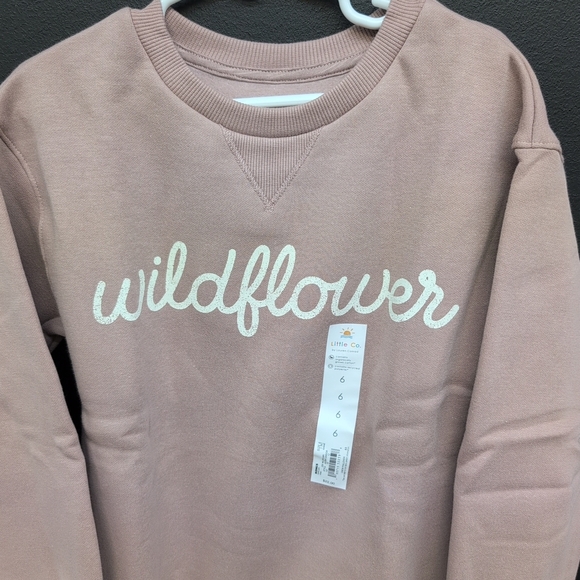 Little Co. Wildflower Pink Sweatshirt Size 6 Cozy Pink Pink - Picture 2 of 8